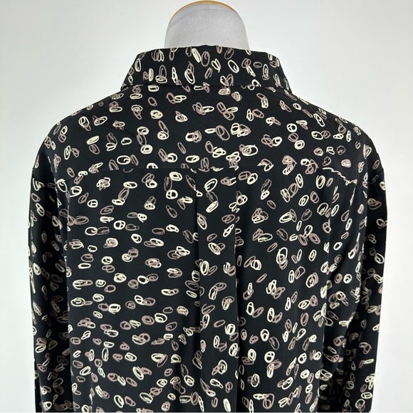 M.M. LAFLEUR Silk Button Down Collared Long Sleeve Blouse Top Size XL - Picture 11 of 13